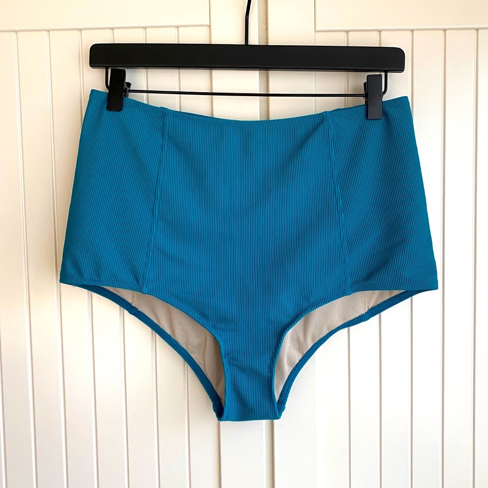 Kortni Jeane Ribbed Teal Bottoms